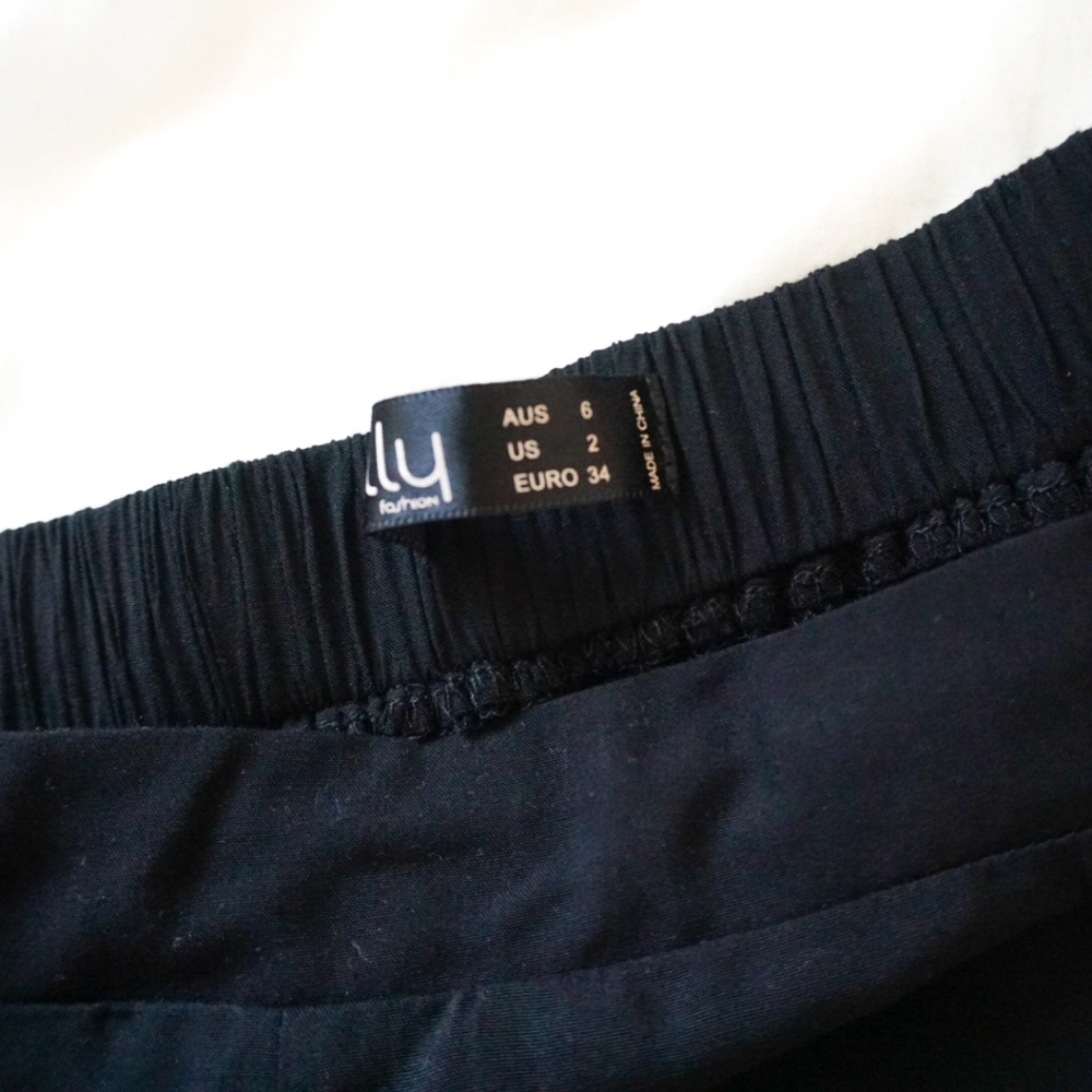 Ally Black Front Slit Skirt - Picture 5 of 5